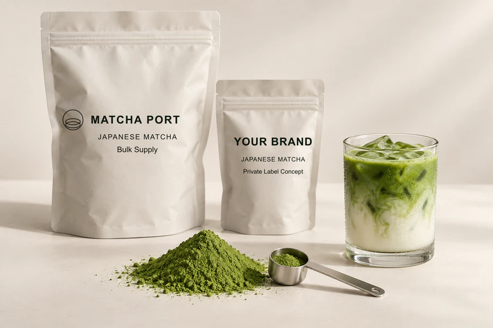 MATCHA PORT bulk matcha and private label packaging concept