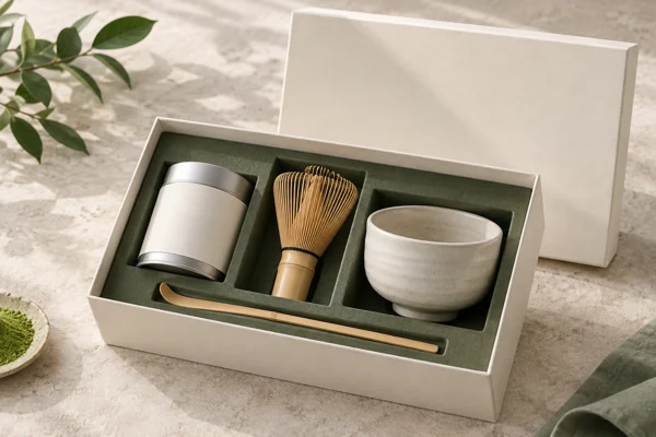 Original neutral matcha starter and gift kit concept